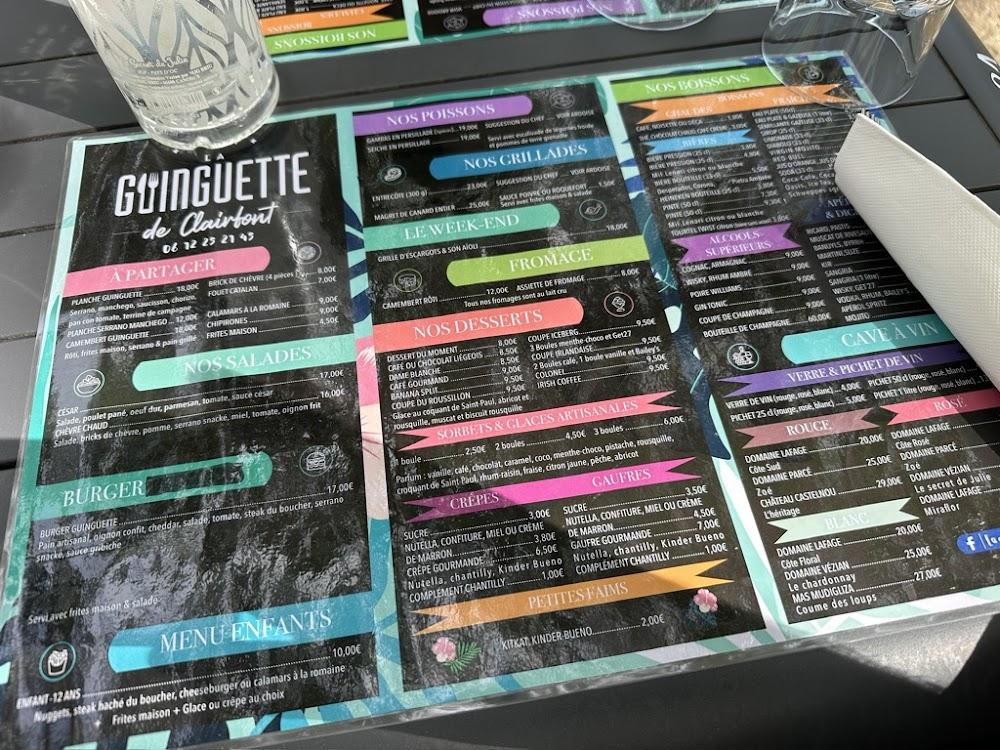 La Guinguette de Clairfont - Menu Image 2